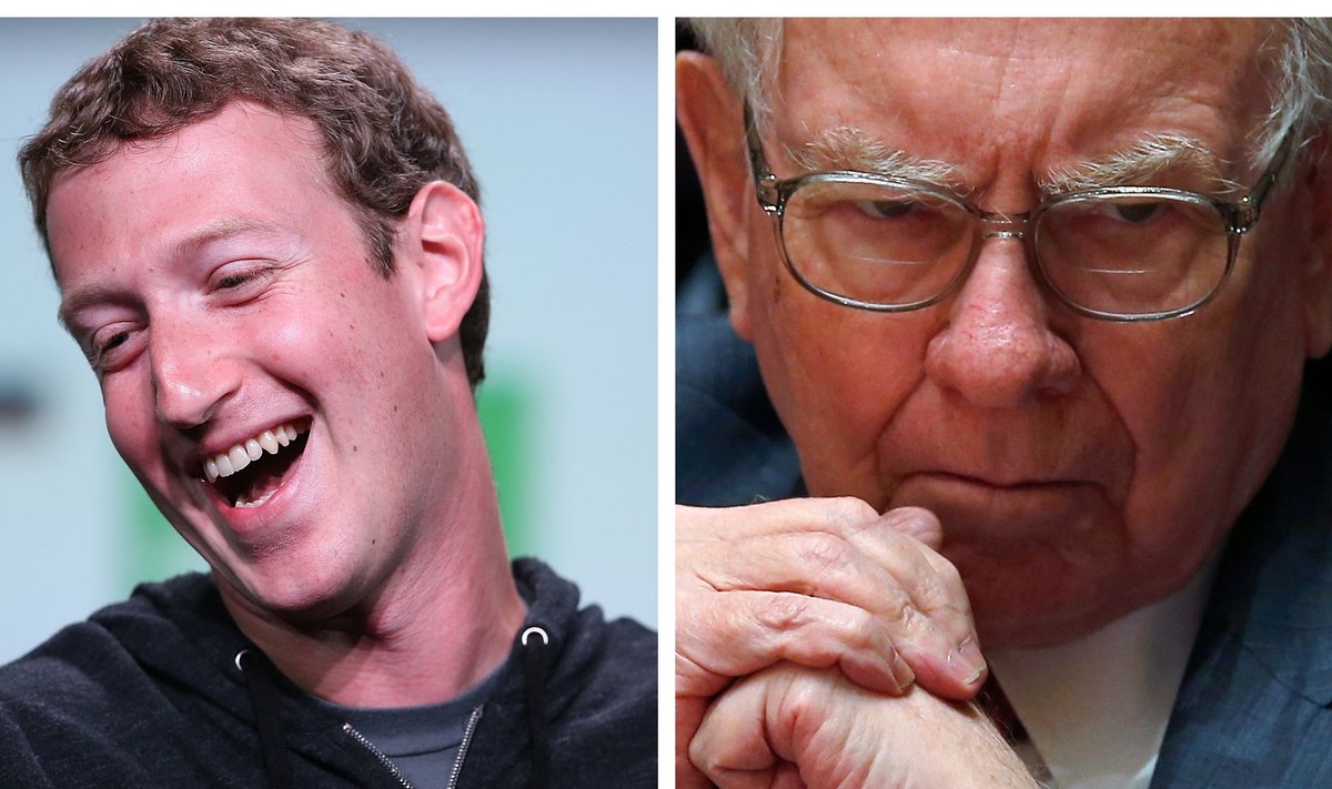 Mark Zuckerberg (vasakult) ja Warren Buffett.