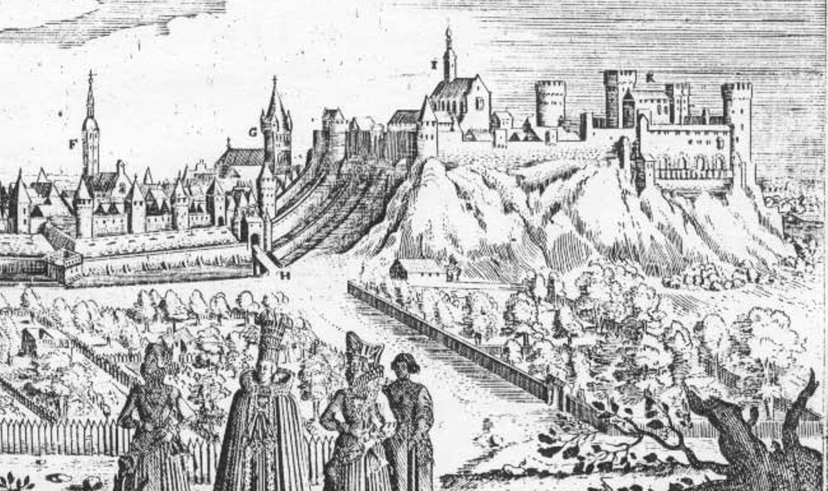 Vaade Tallinna Toompeale. Detail Adam Oleariuse reisikirjast (1656). Foto: opetaja.edu.ee