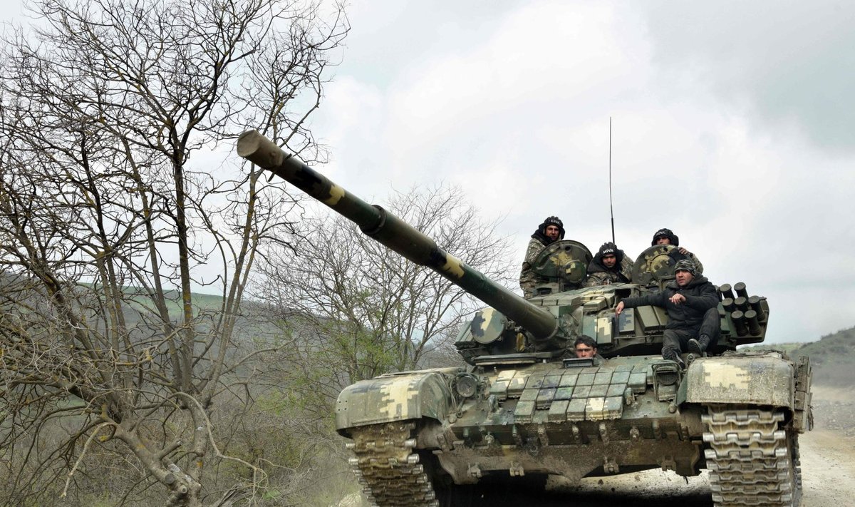 Vana nõukogude tank Mägi-Karabahhi ehk Artsahhi relvajõudude käes.