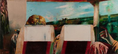 Tiit Pääsuke "Vaade aknasse" (1975, õli, email, masoniit, 55 x 119,5 cm). Alghind 25 000, haamrihind 45 000 eurot.