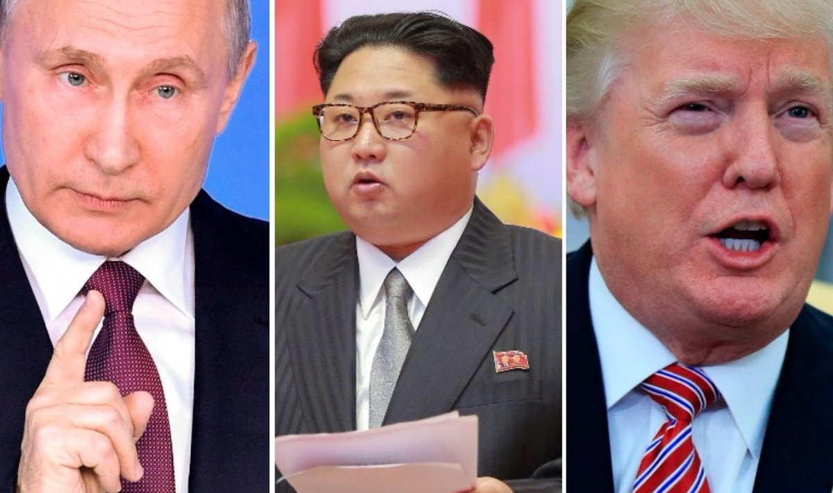 Vladimir Putin, Kim Jong-un, Donald Trump