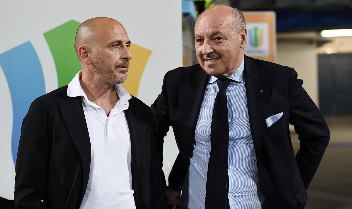 Milano Interi spordidirektor Piero Ausilio (vasakul) paljastas, et jälgib meeskonna mängijate naiste tegemisi.