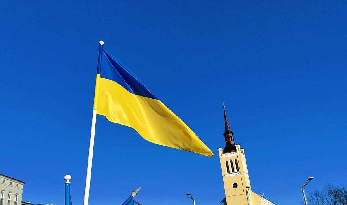 UKRAINA LIPP: sümboliseerib nii solidaarsust Ukraina rahvaga kui vastuhakku mõrvarlikule agressorile – paljud eestlased tunnevad kodumaal sinikollast nähes aga pahameelt.