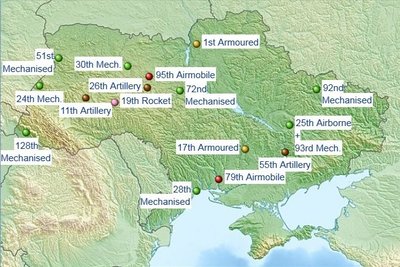 Ukraina maavägede baasid.