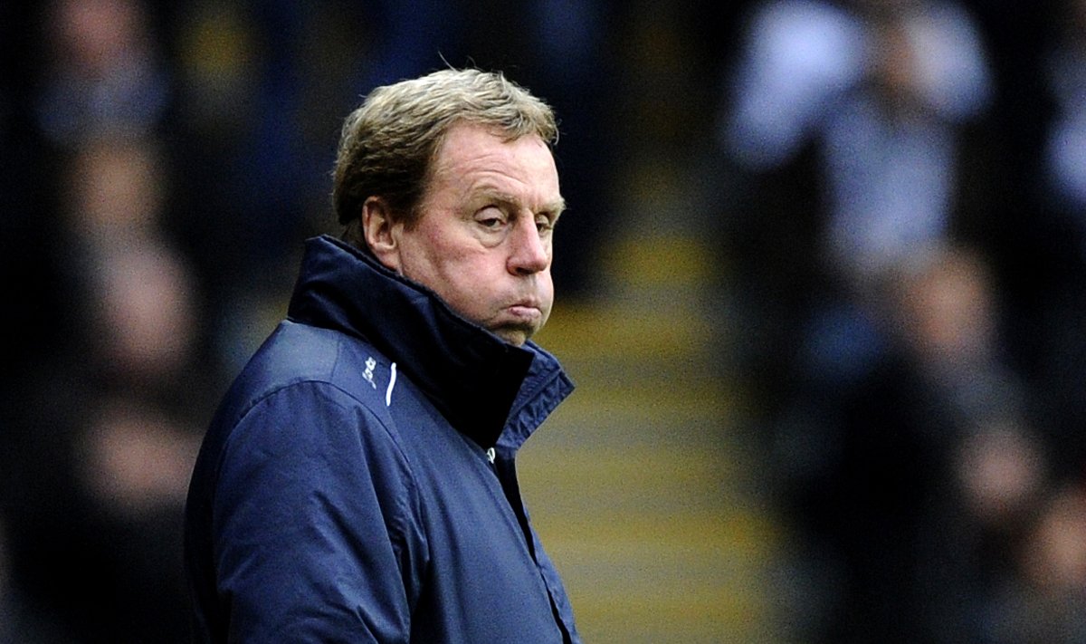 File photograph of Queens Park Rangers manager Harry Redknapp during their English Premier League soccer match at the Liberty Stadium in Swansea