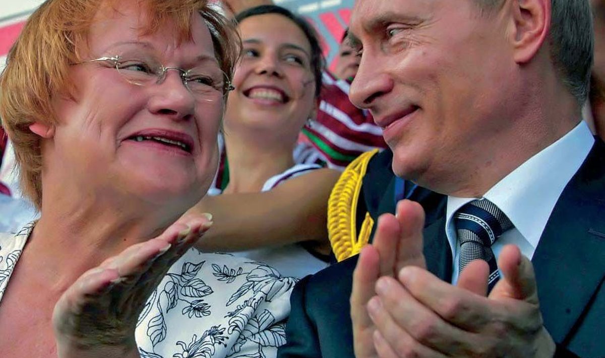 Ameeriklasi huvitasid Haloneni kohtumised Putiniga. Pildil naudivad presidendid 2007. aasta suvel Saranskis teineteise seltskonda ja soome-ugri kultuurifestivali.