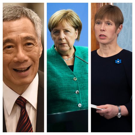 Singapuri peaminister Lee Hsien Loong, Saksamaa kantsler Angela Merkel ja Eesti president Kersti Kaljulaid.