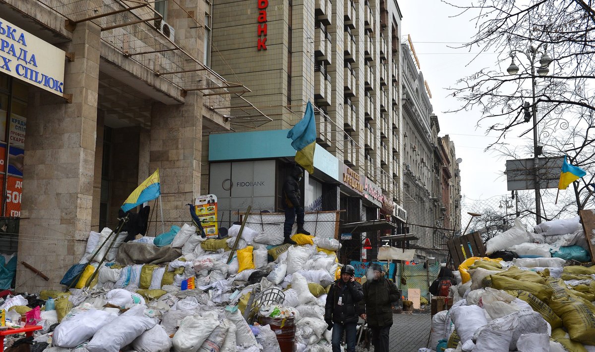 Meeleavaldajate barrikaadid Kiievis