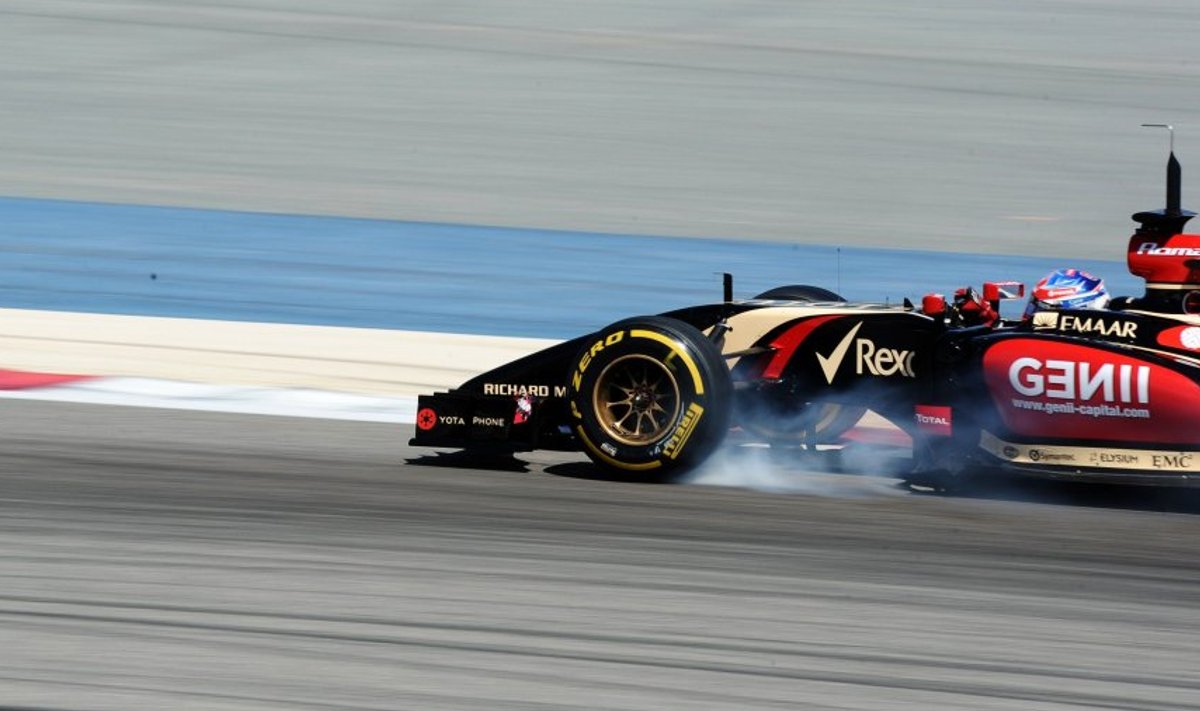 Romain Grosjean Bahreini testisõidul.