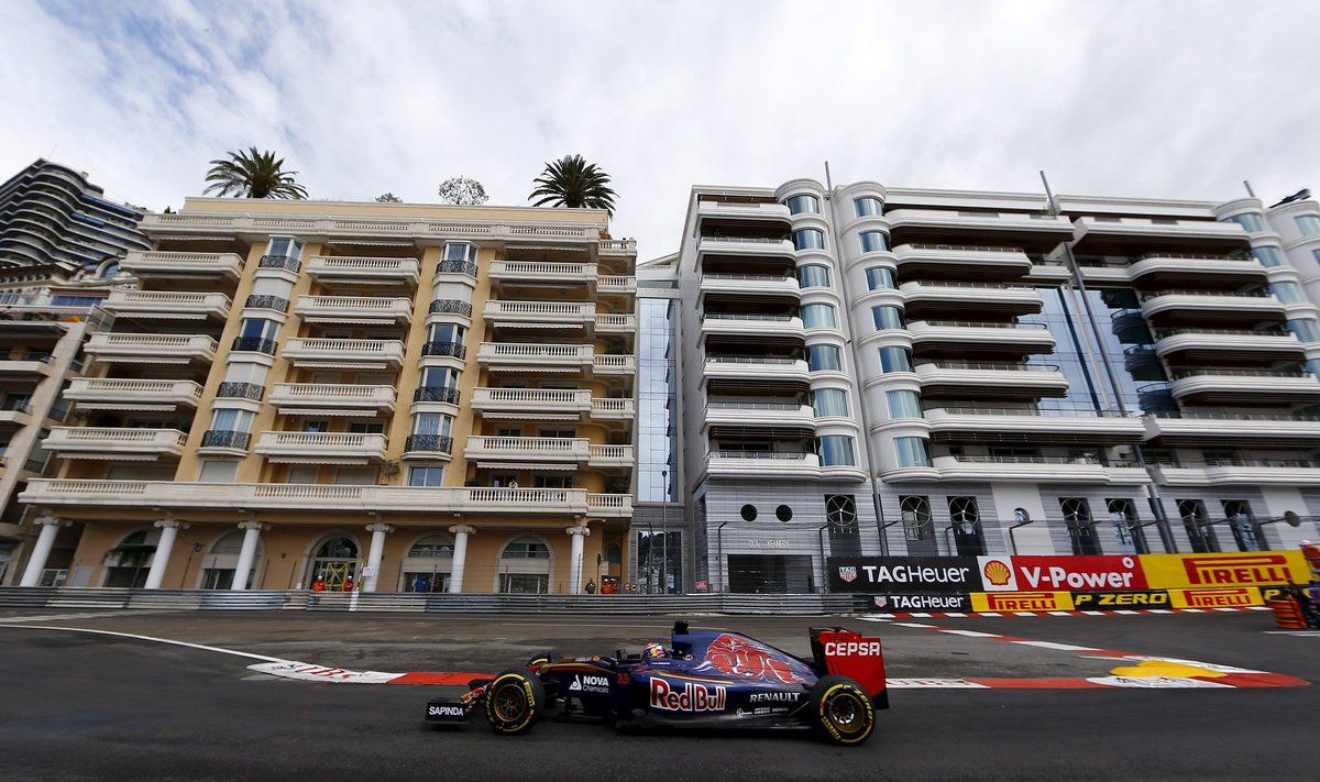 Verstappen of the Netherlands drives his car during the first free practices for the Monaco F1 Grand Prix