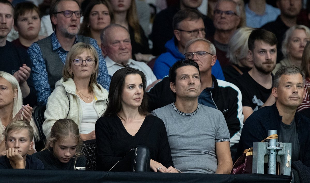 Jari Litmanen ja Ly Jürgenson Foruse spordikeskuses.