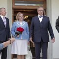 FOTOD JA VIDEO: Jürgen Ligi ja Maris Lauri käisid presidendi juures
