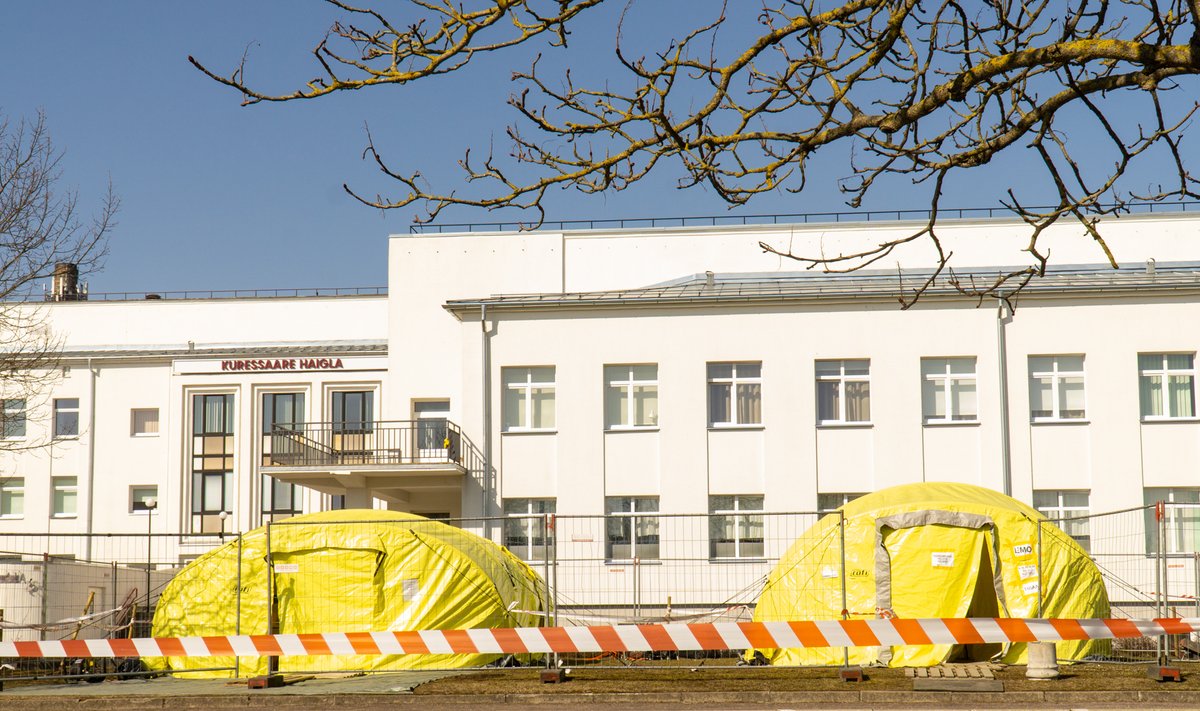 Kuressaare haigla võitleb koroonaviiruse puhanguga Saaremaal.