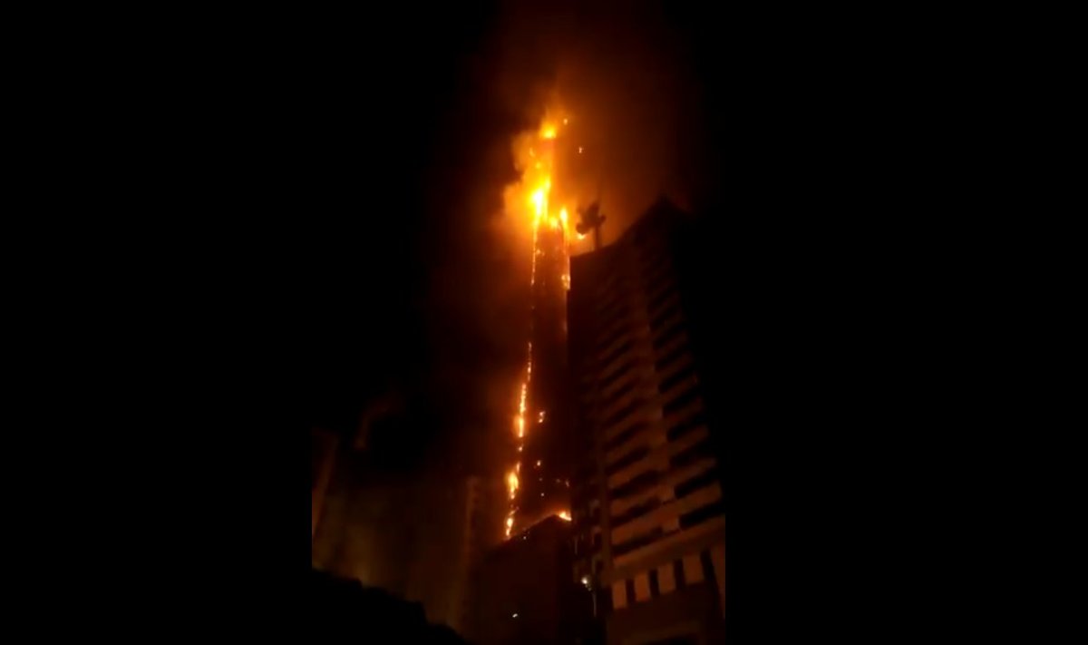 Пожар в ОАЭ
