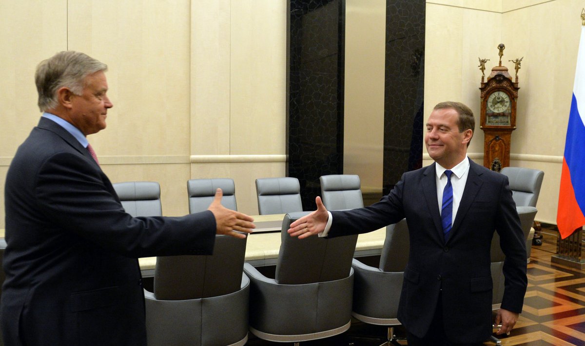 Venemaa Raudteed president Vladimir Jakunin ja peaminister Dmitri Medvedev