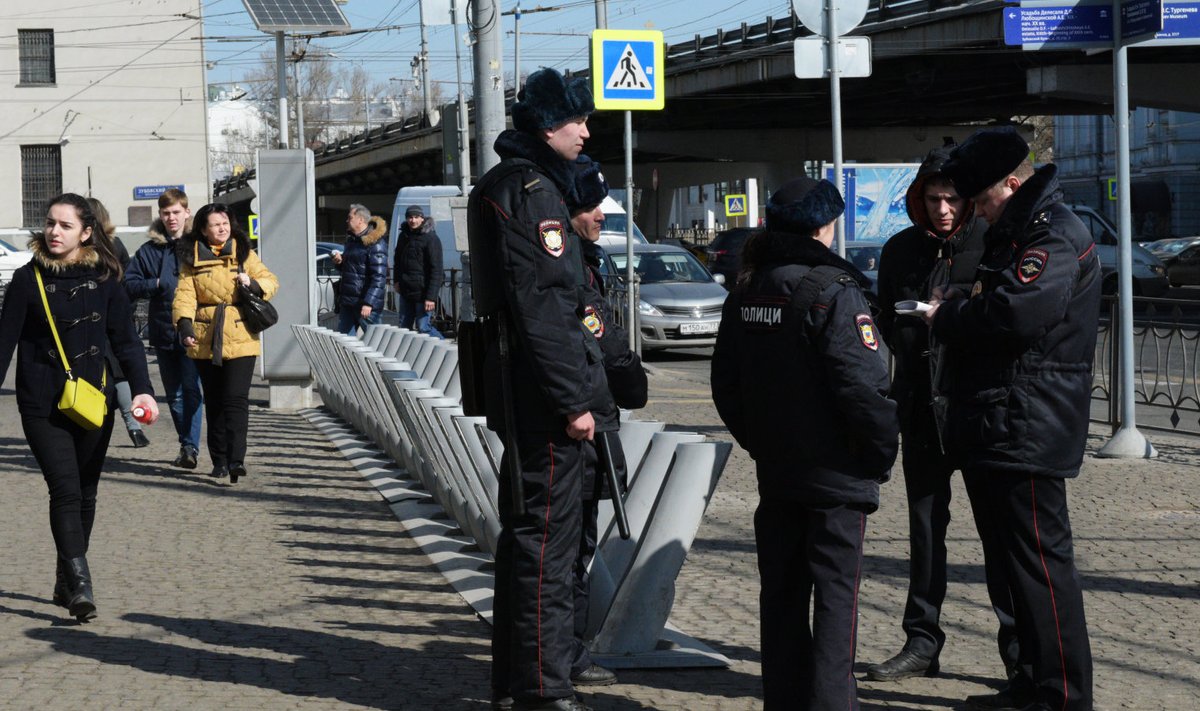 Politseinikud Moskvas. Pilt on illustreeriv