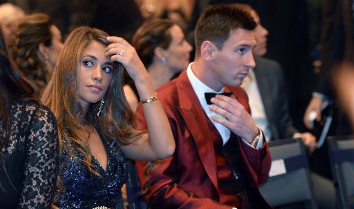 Lionel Messi FIFA Ballon d'Or galal koos naisega