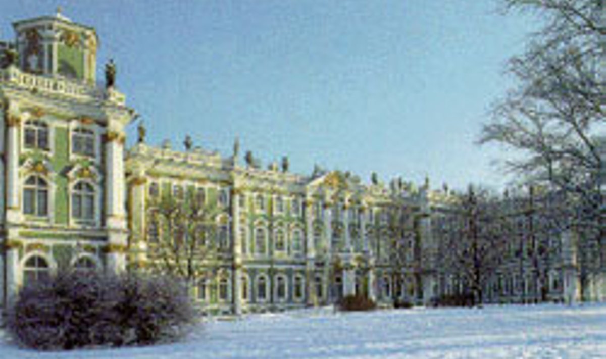 Kunstiväärtuste kogu Ermitaaž Peterburis. Uus Peterburi ei mahu enam kuivale maale ja ehitatakse merre.