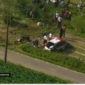 VIDEO JA FOTOD | Karmi avarii teinud Katsuta sõitis elektriposti pikali, kiiruskatse peatati
