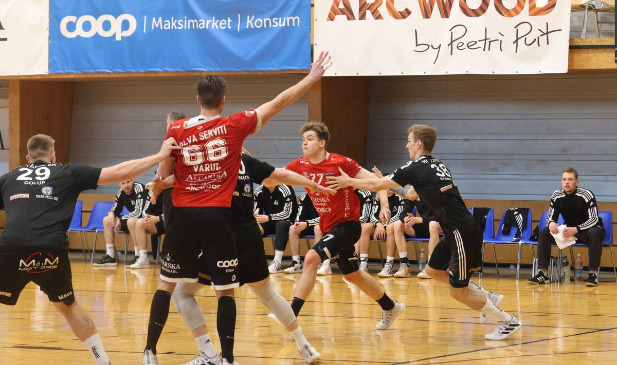 Käsipalli meistriliiga poolfinaali avakohtumises alistas Põlva Serviti 35 : 25 SK Tapa/N.R. Energy.