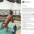 VIDEO: Lindsey Vonni treeningkavasse kuuluvad nappides bikiinides kükid basseinis