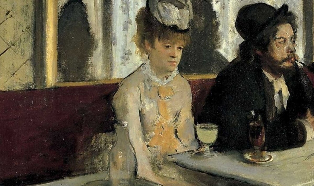 Edgar Degas’ maal “Klaas absinti” (1876) (repro)