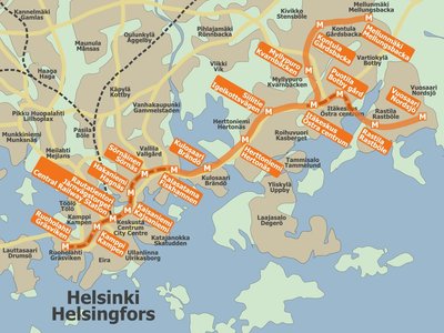 Helsingi metroo kaart