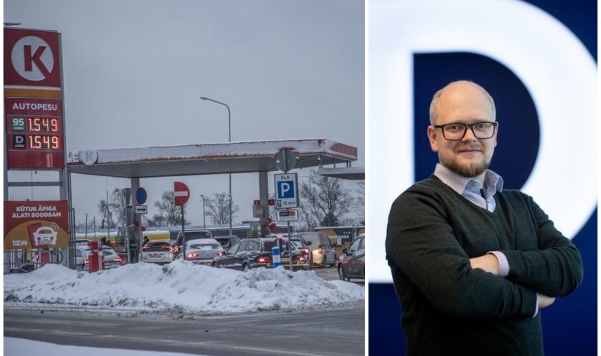 Järjekord Circle K teenindusjaamas 15. detsembril 2022 / Alo Raun