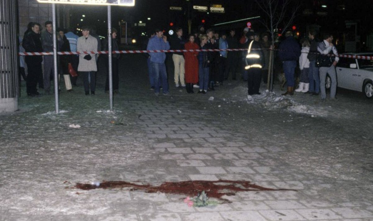 1. märts, 1986. Olof Palme mõrvakoht Stockholmis.