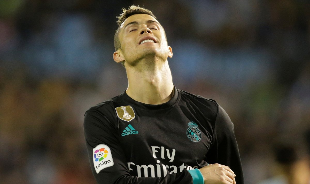 Pettunud Madridi Reali täht Cristiano Ronaldo.