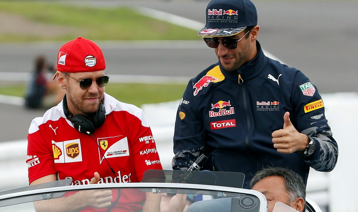 Sebastian Vettel ja Daniel Ricciardo