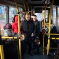 Таллиннские соцдемы в общественном транспорте поздравили народ с Новым годом