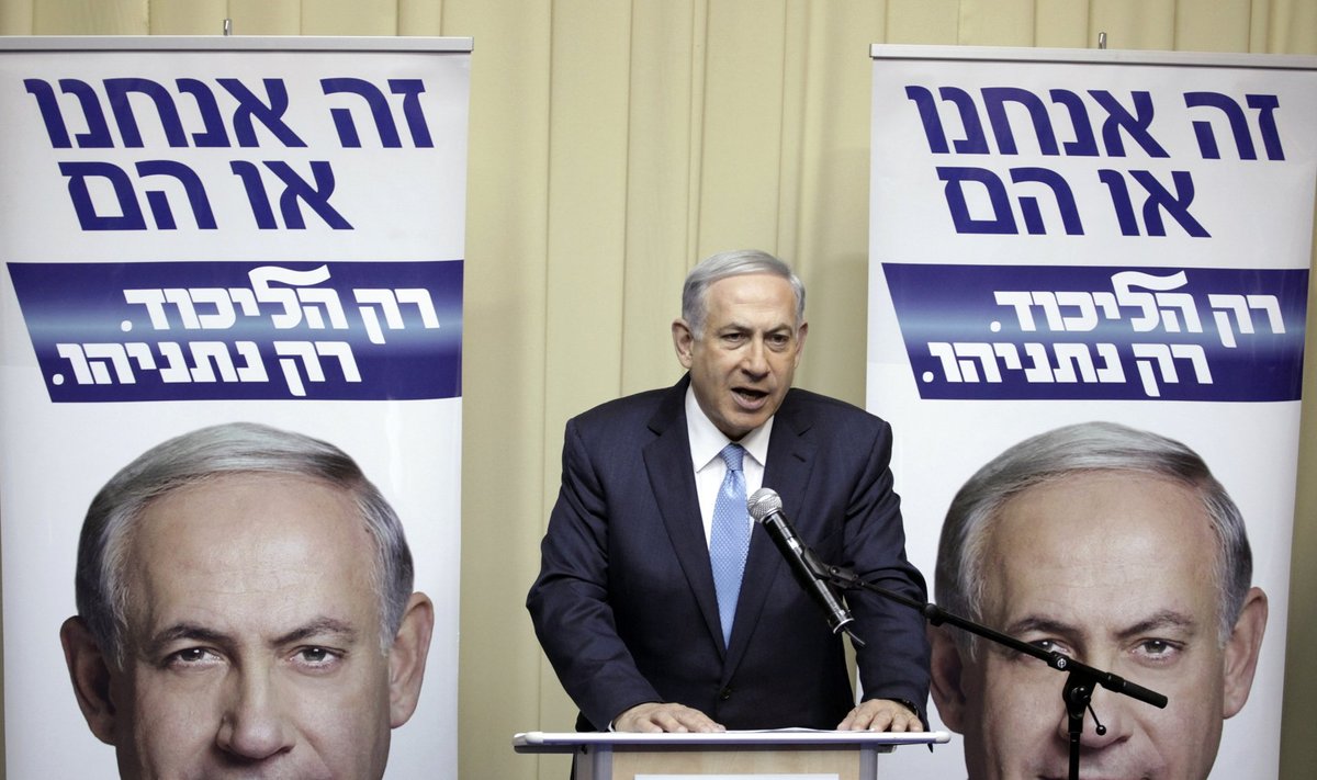 Netanyahu kuulutas valimiste eelõhtul, et võidu korral ja peaministrina jätkates välistab ta Palestiina riigi loomise.