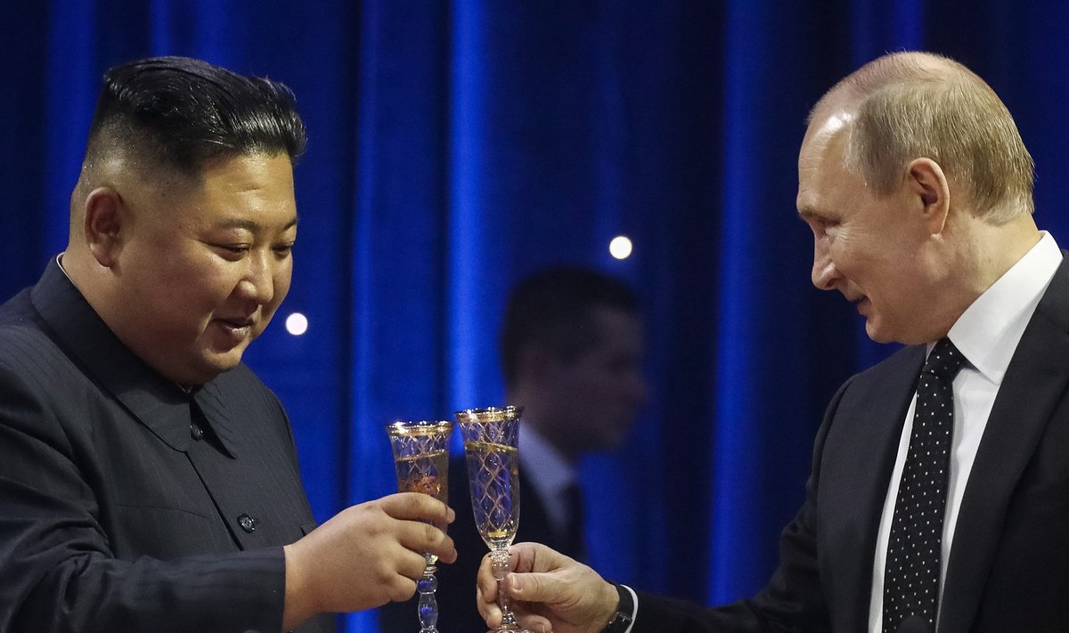 Vene president Vladimir Putin võõrustas eile Vladivostokis Põhja-Korea riigipead Kim Jong-uni.