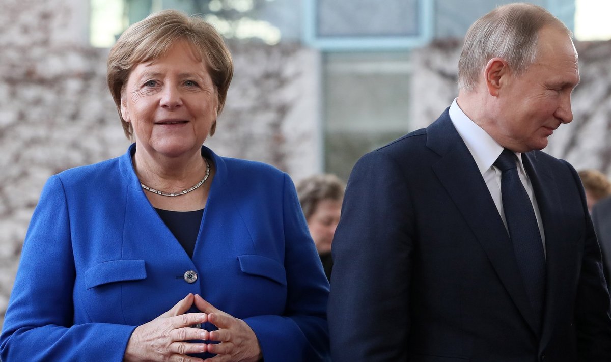 Saksamaa liidukantsler Angela Merkel ja Venemaa president Vladimir Putin tänavu jaanuaris Berliinis rahvusvahelisel Liibüa konverentsil