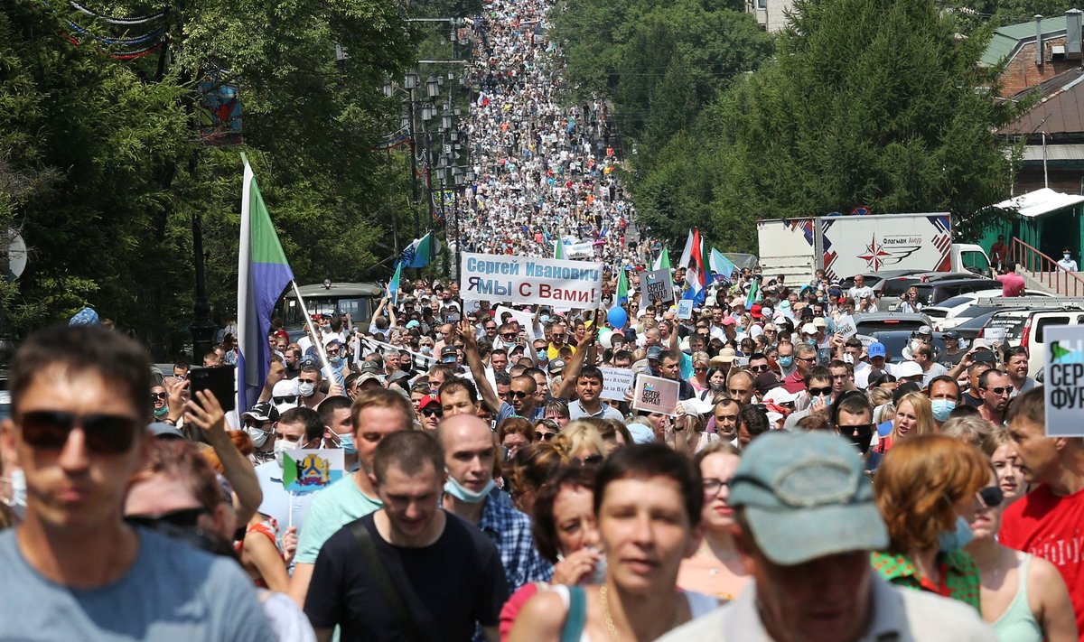 Habarovski meeleavaldustel osalejate arvud erinevad olenevalt kanalist suuresti.