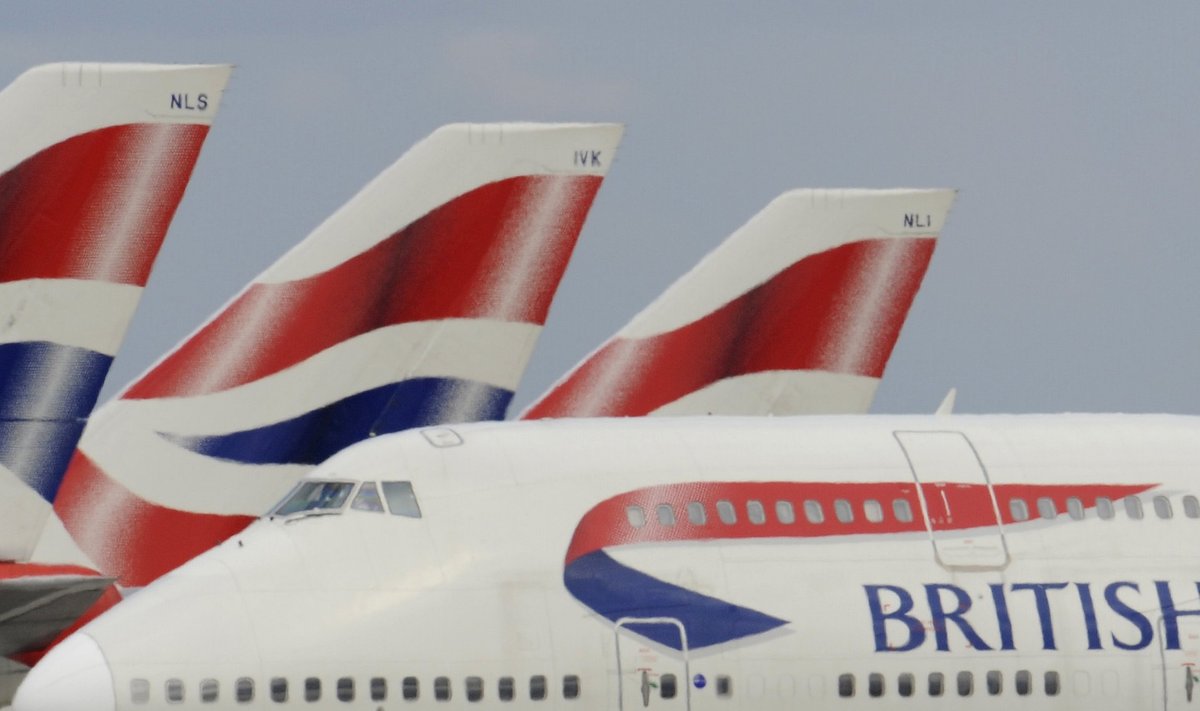 A British Airways aircraft taxis at Heathrow Airport in west London