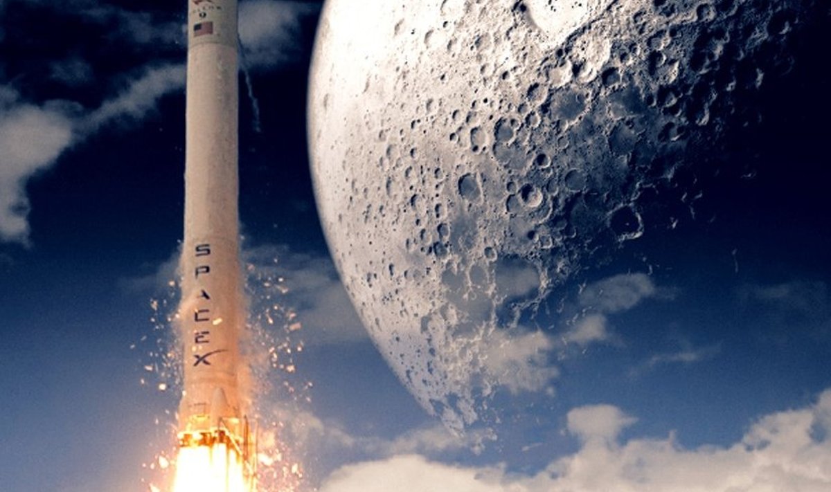 SpaceX Falcon 9 rakett Kuu poole suundumas
