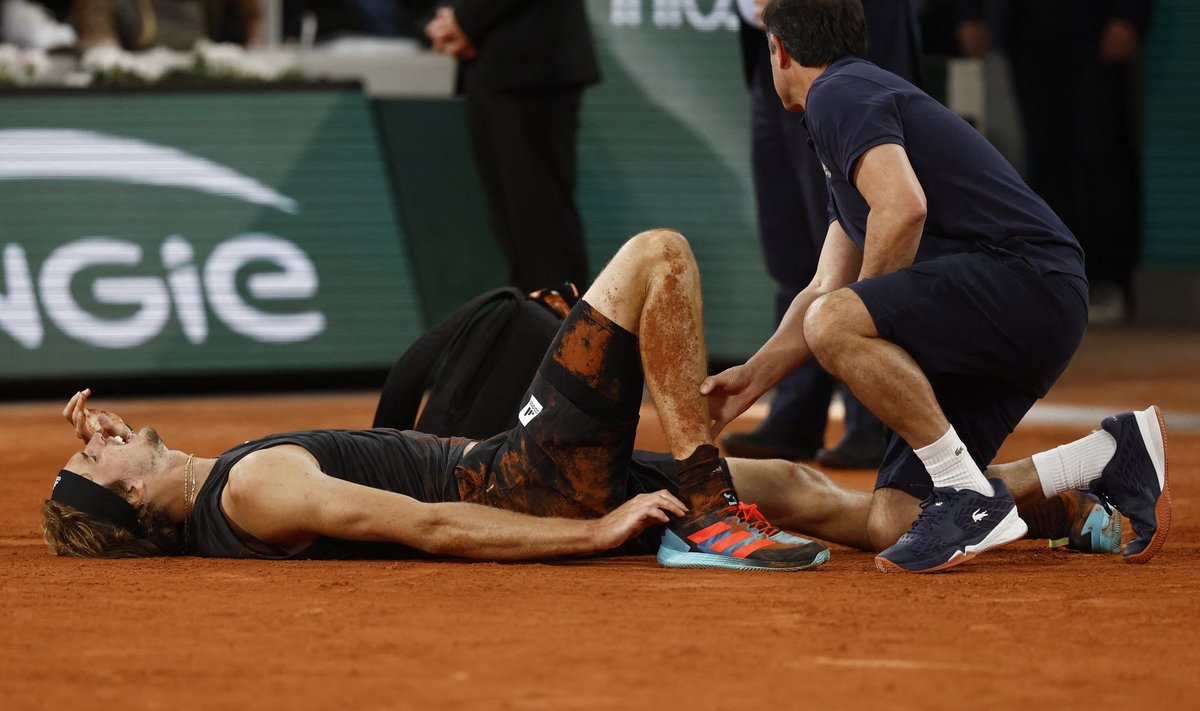 Alexander Zverev sai vigastada French Openil