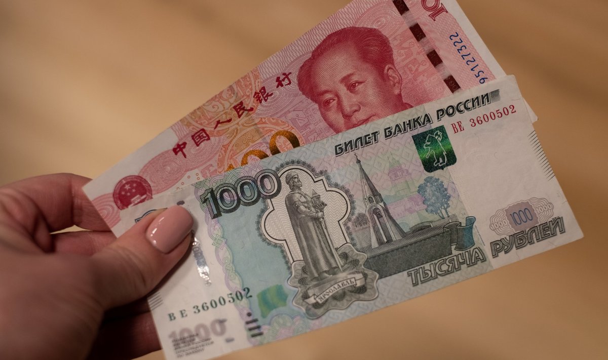 Hiina jüaan ja Venemaa rubla.