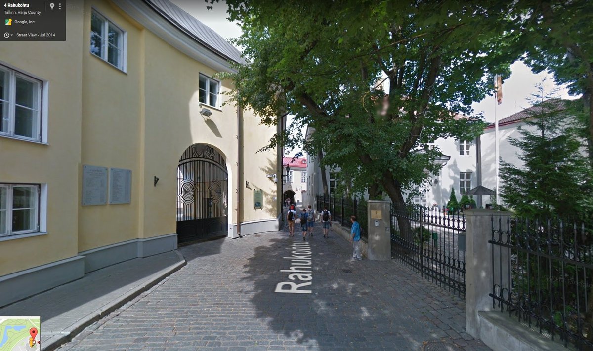 Tallinn, Rahukohtu 3 juures (Google Street View ekraanitõmmis)