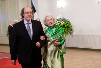 Ита Эвер с покойным сыном Романом Баскиным на прездиентском приеме в 2011 году. 