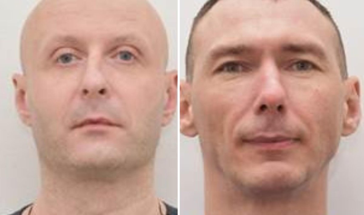 42-aastane avavangla kinnipeetav Rain Rääk (vasakpoolsel pildil) ja  40-aastane Tero Tannebaum (parempoolne pilt).