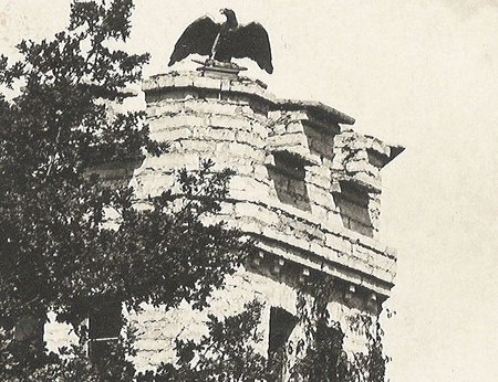 Vanadelt fotodelt võib näha kotkast, kes veel 20. sajandi alguses Glehni lossi tornist üle Nõmme vaatas. (Foto: Leho Lõhmuse erakogu)