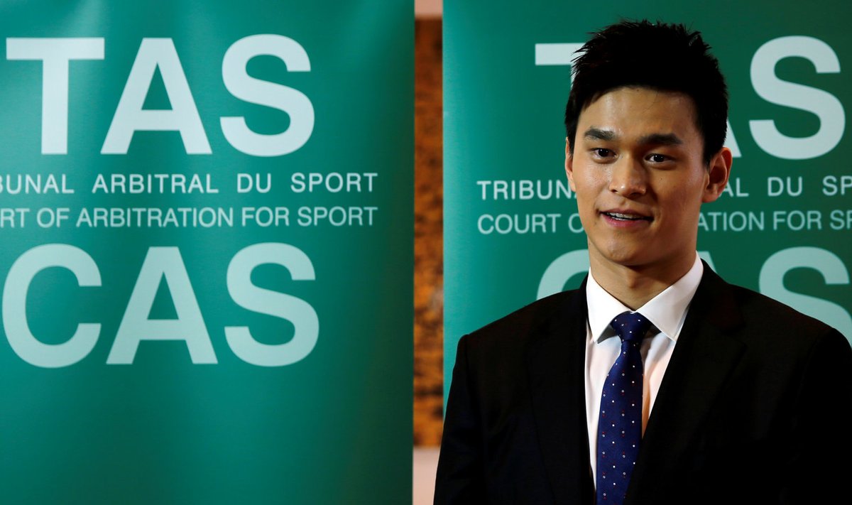 Sun Yang mullu novembris rahvusvahelise spordikohtu istungil Šveitsis.