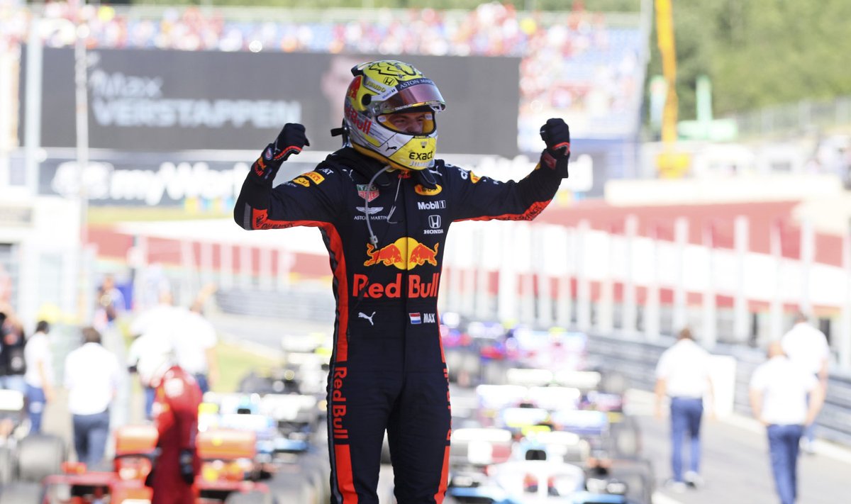 Max Verstappen pärast Austria GP võitmist.