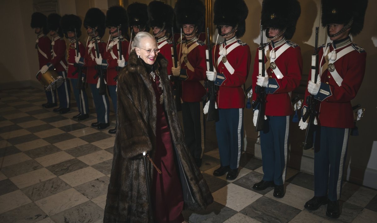 Kuninganna Margrethe II uusaasta vastuvõtul Kopenhaagenis Christiansborgi palees.