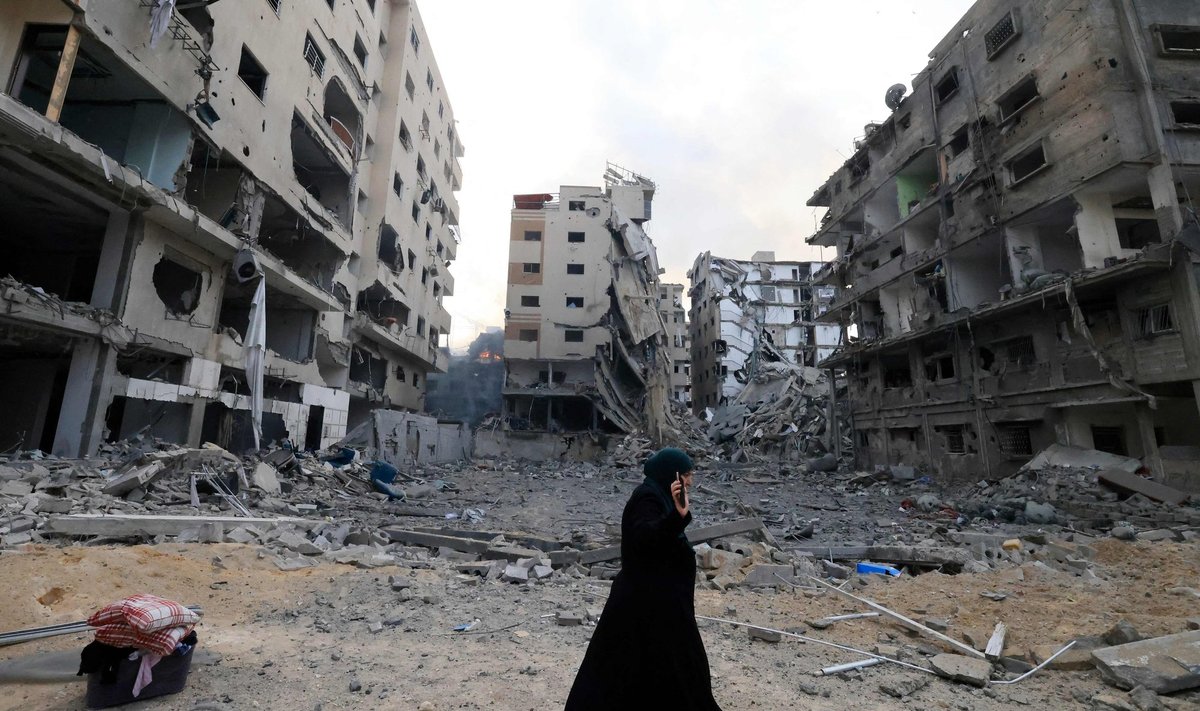 Pommitamise tagajärjed Gaza linnas. Foto tehtud 10. oktoobril 2023.