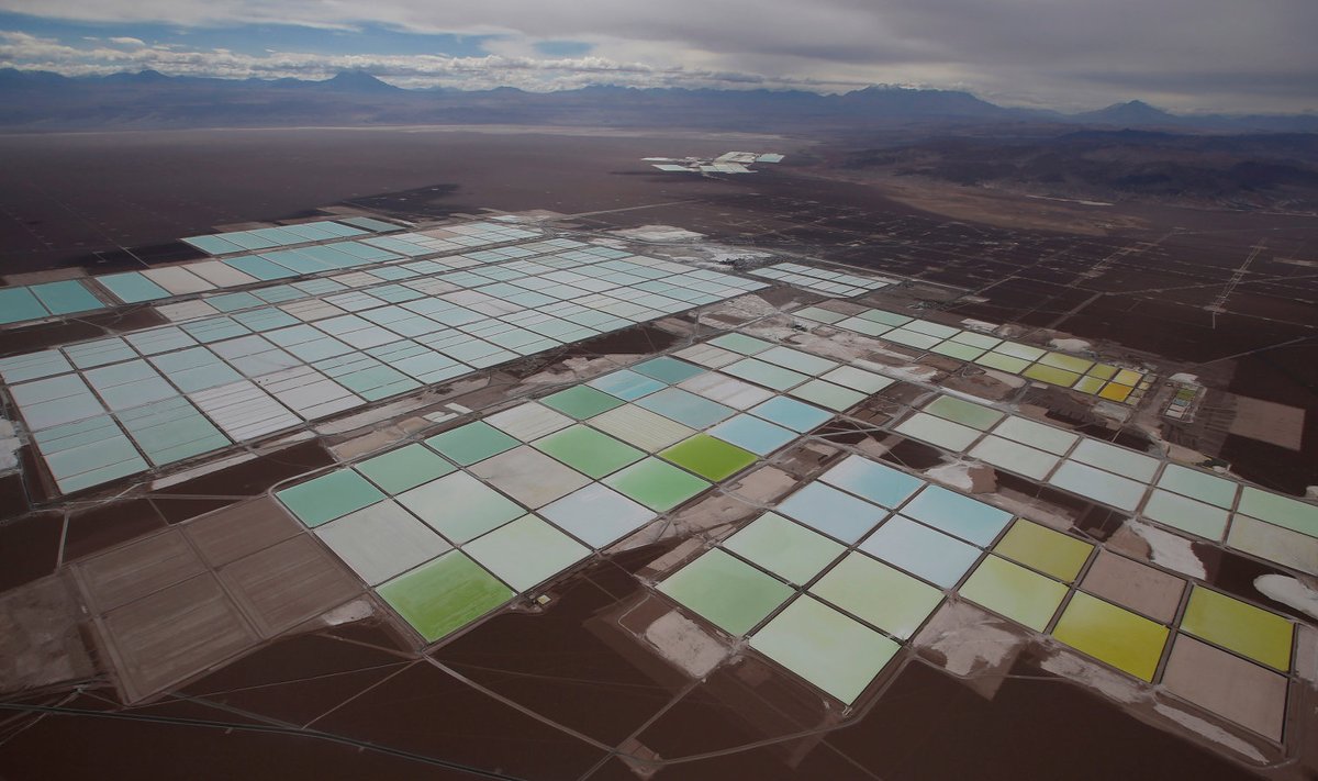 SQMi liitiumikaevandus Tšiili Atacama soolakõrbes