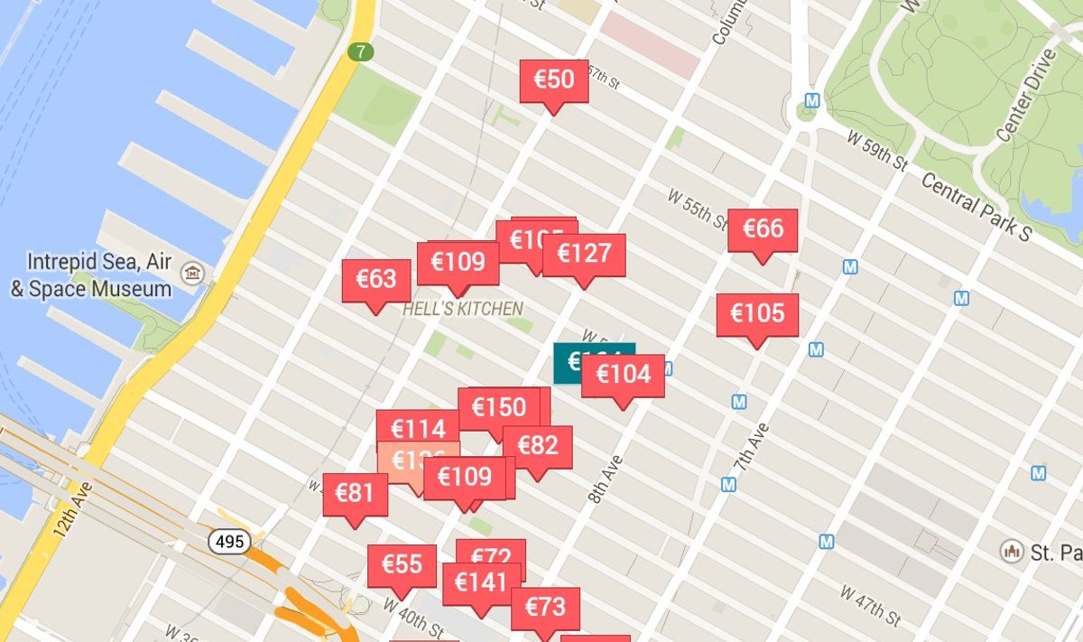 Airbnb värsked pakkumised Manhattanil